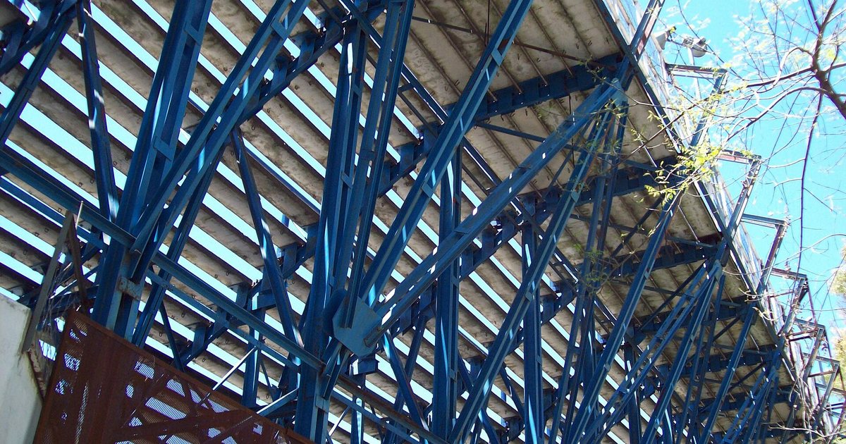 Estructura de la tribuna del estadio Juan Carmelo Zerillo, de Gimnasia y Esgrima, en La Plata