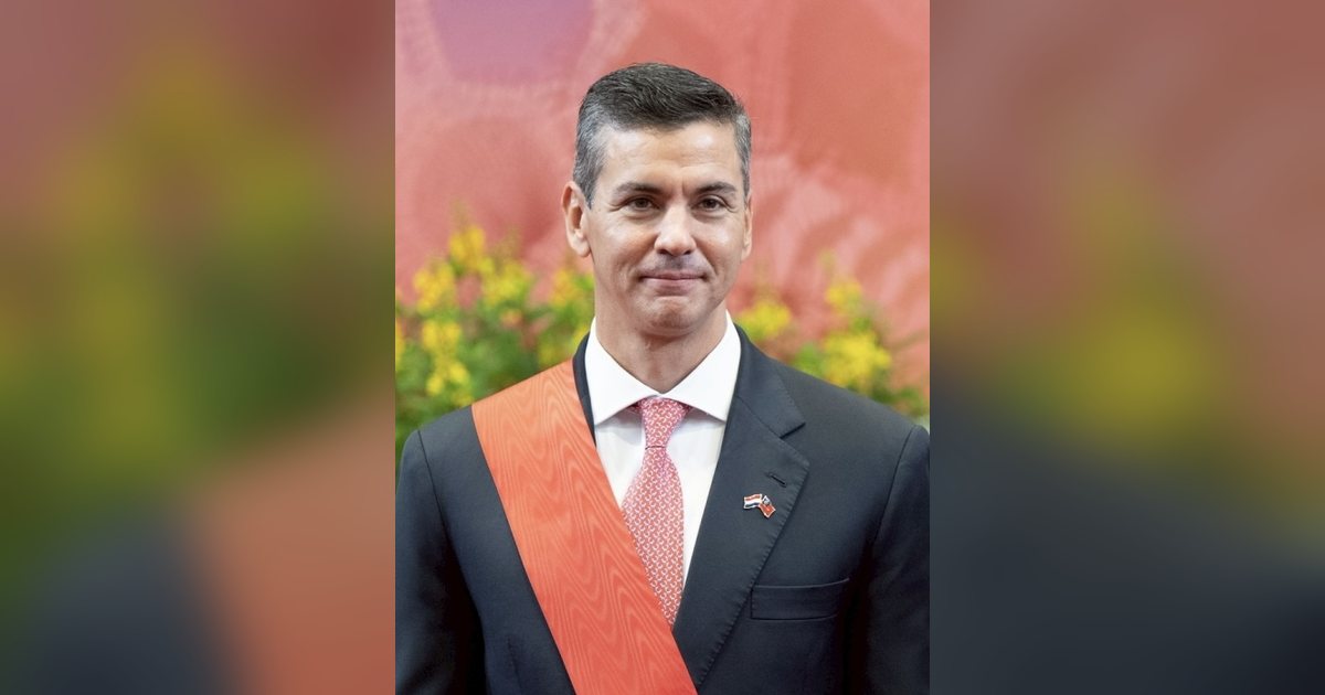 El presidente Santiago Peña en un acto oficial