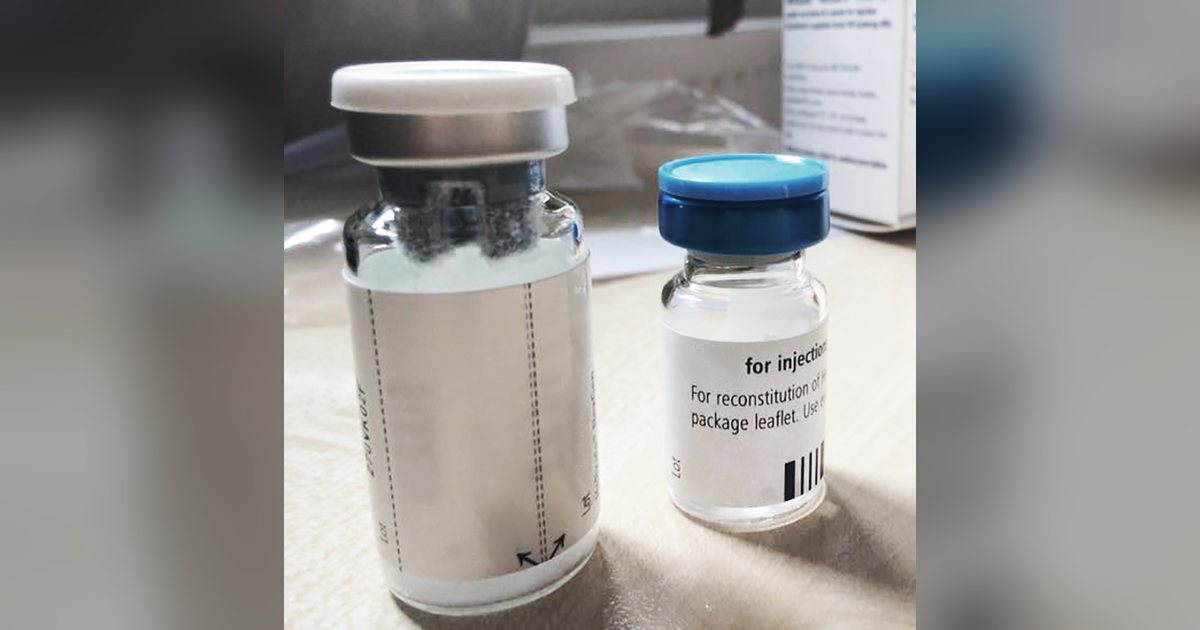 Frascos de factor VIII, un medicamento para tratar la hemofilia
