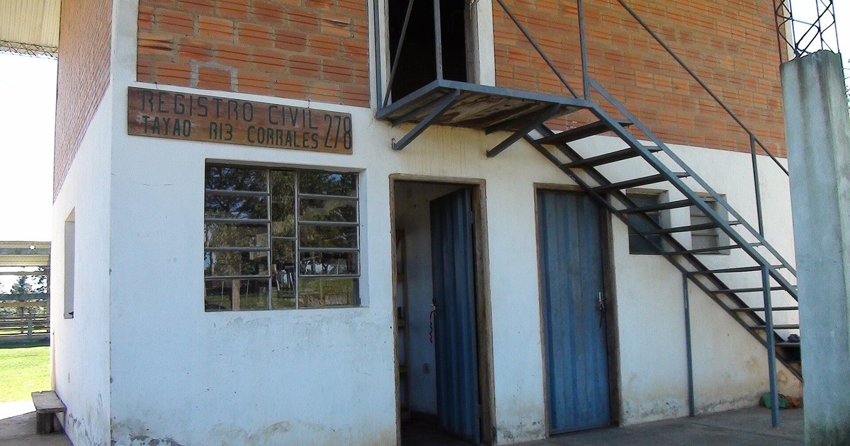 Oficina del Registro Civil en Tayao, distrito de R. I. 3 Corrales, en Caaguazú, donde se celebran matrimonios civiles