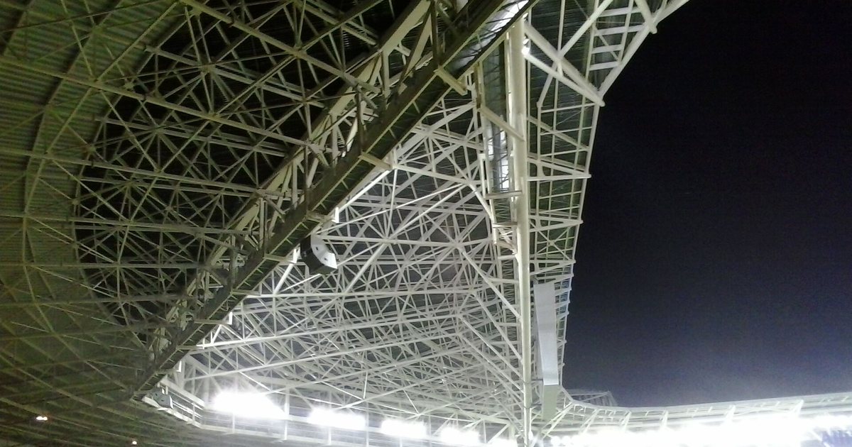 La cubierta del estadio de Palmeiras, en San Pablo