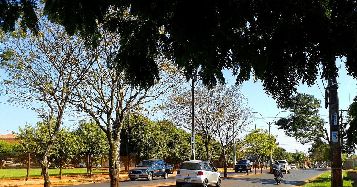 Avenida Teniente Herrero, la principal de Pedro Juan Caballero, la ciudad de Sportivo 2 de Mayo