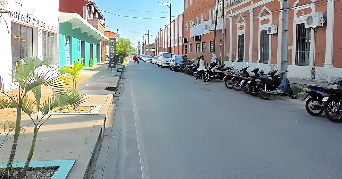 Calle del centro de Pilar, capital de Ñeembucú
