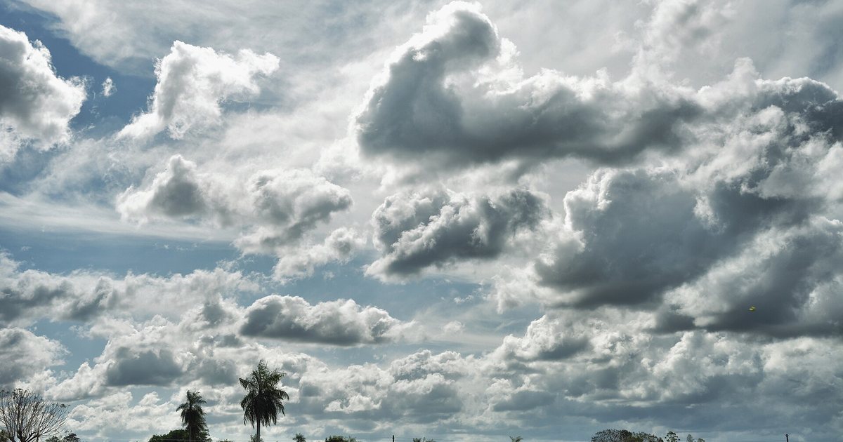 Nubes sobre el cielo de Areguá, en el departamento Central
