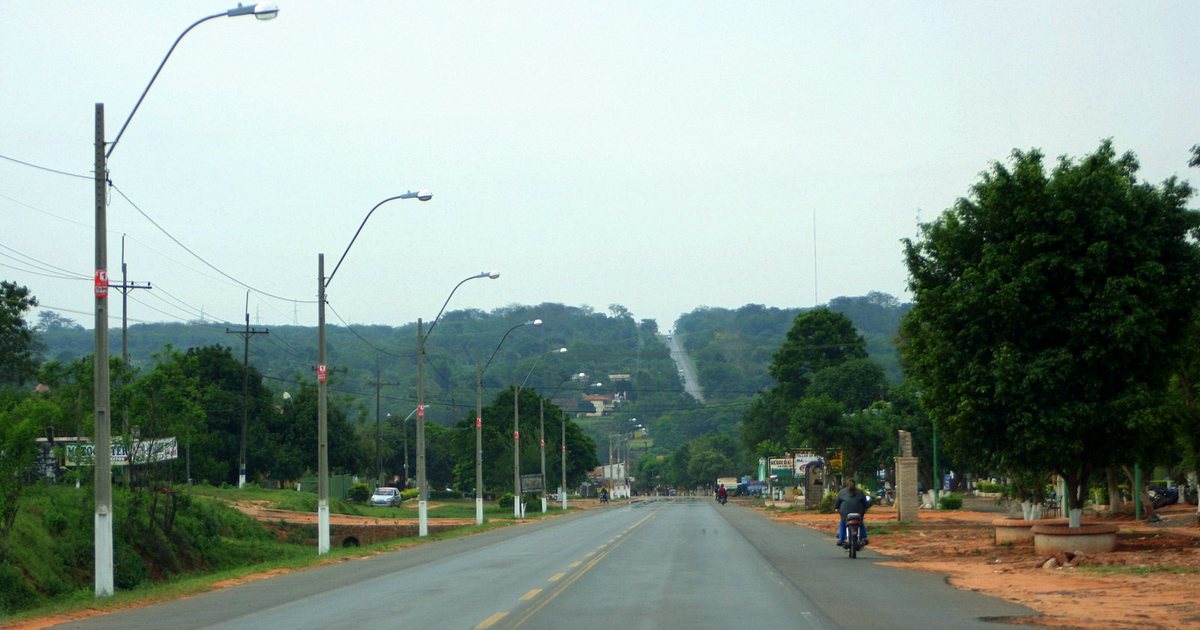 La ruta a la entrada de Guayaibí (Guajayvi), en el departamento de San Pedro