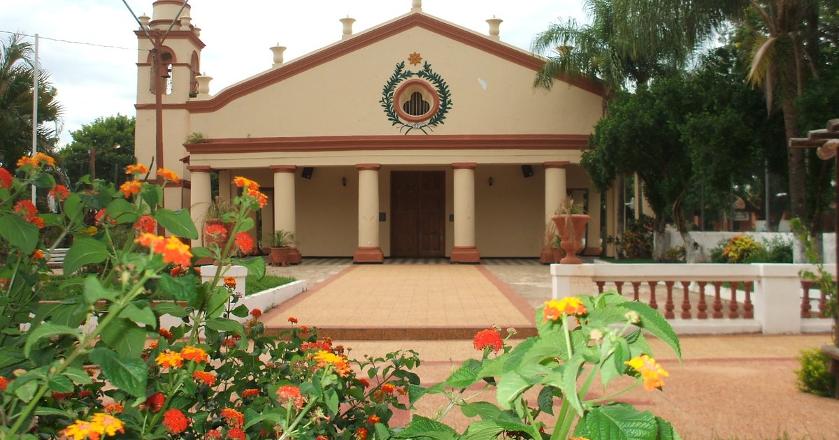 Fachada de la iglesia de Villeta, en el departamento Central