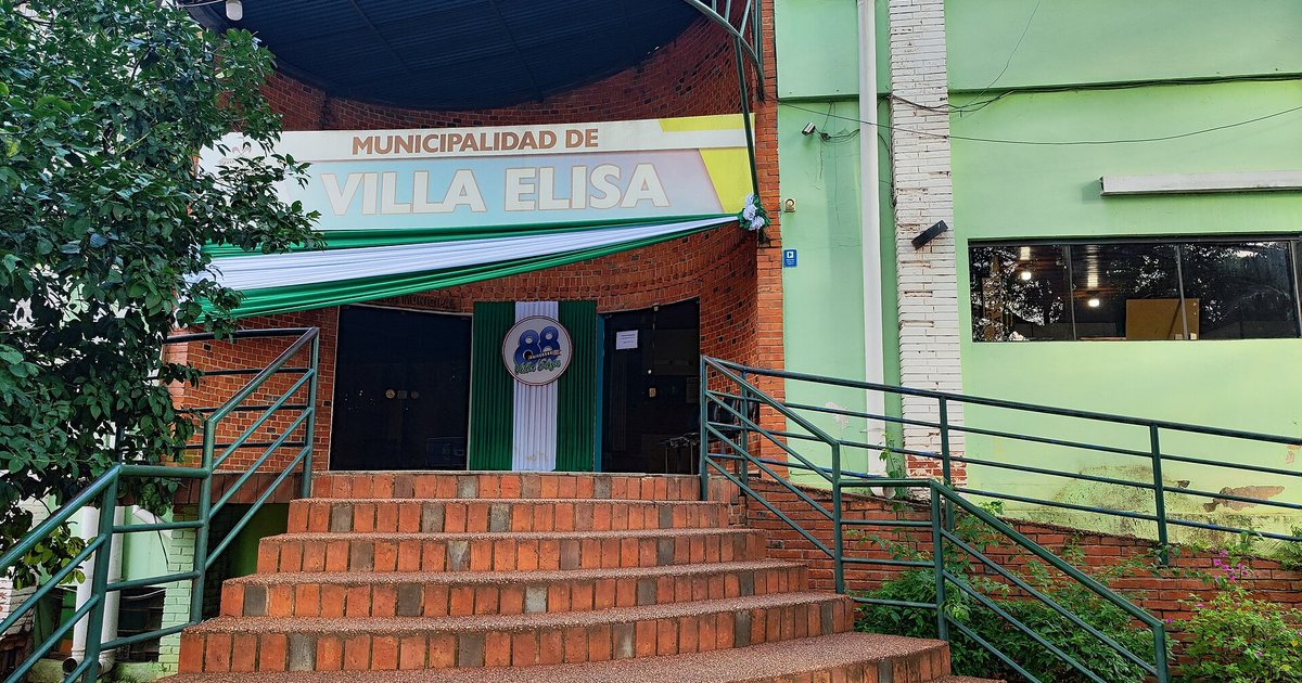 Entrada de la Municipalidad de Villa Elisa, en el departamento Central