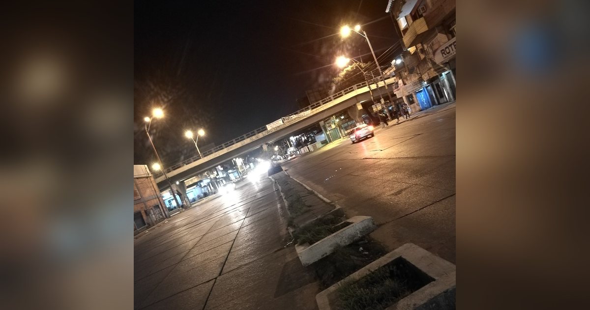 La avenida Eusebio Ayala de noche, en Asunción