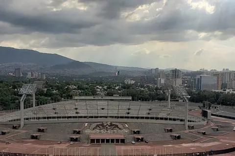 El estadio Olímpico Universitario, cancha de Pumas, en Ciudad Universitaria, Ciudad de México