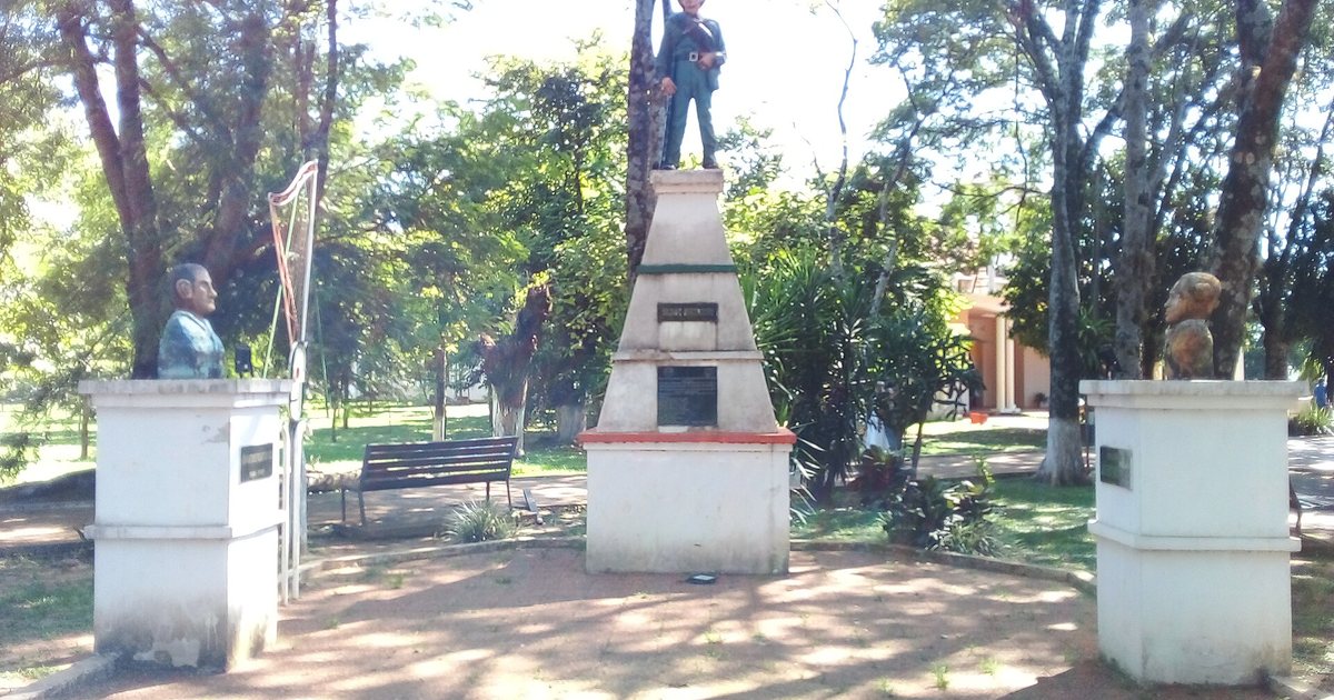 La plaza de los Héroes de San Juan Nepomuceno, en el departamento de Caazapá