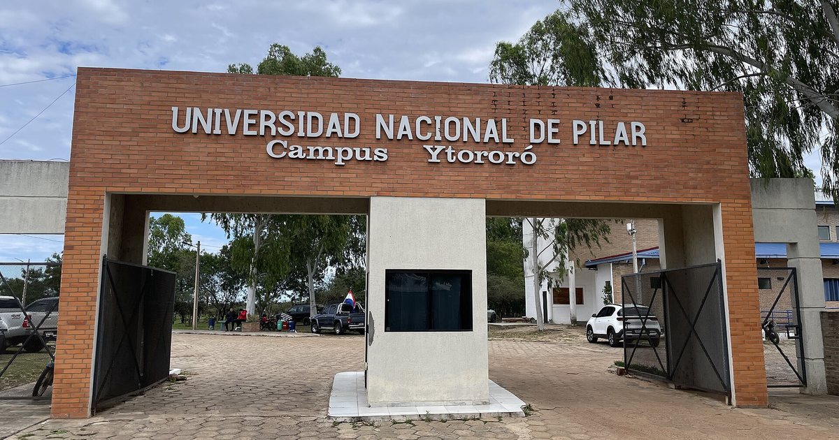 Entrada del campus Ytororó de la Universidad Nacional de Pilar, que Ríos dirigió como rector